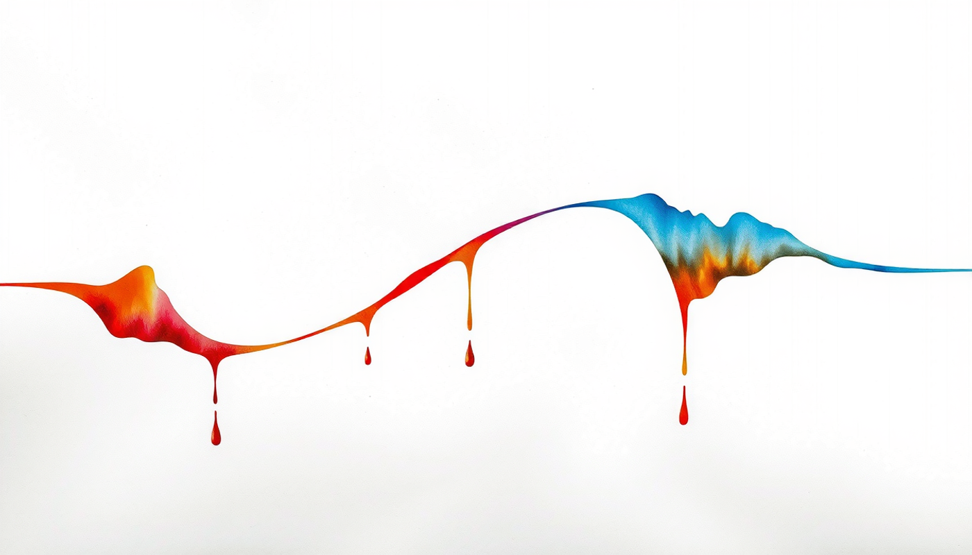 Softly glowing ribbon of sound waves representing auditory memory trace.