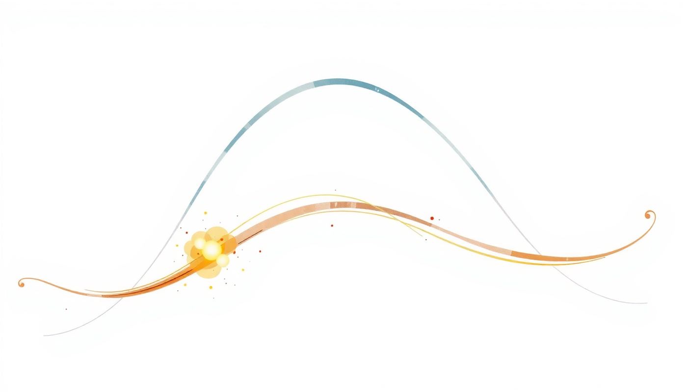 Translucent glass arch with luminous filaments in dark space.