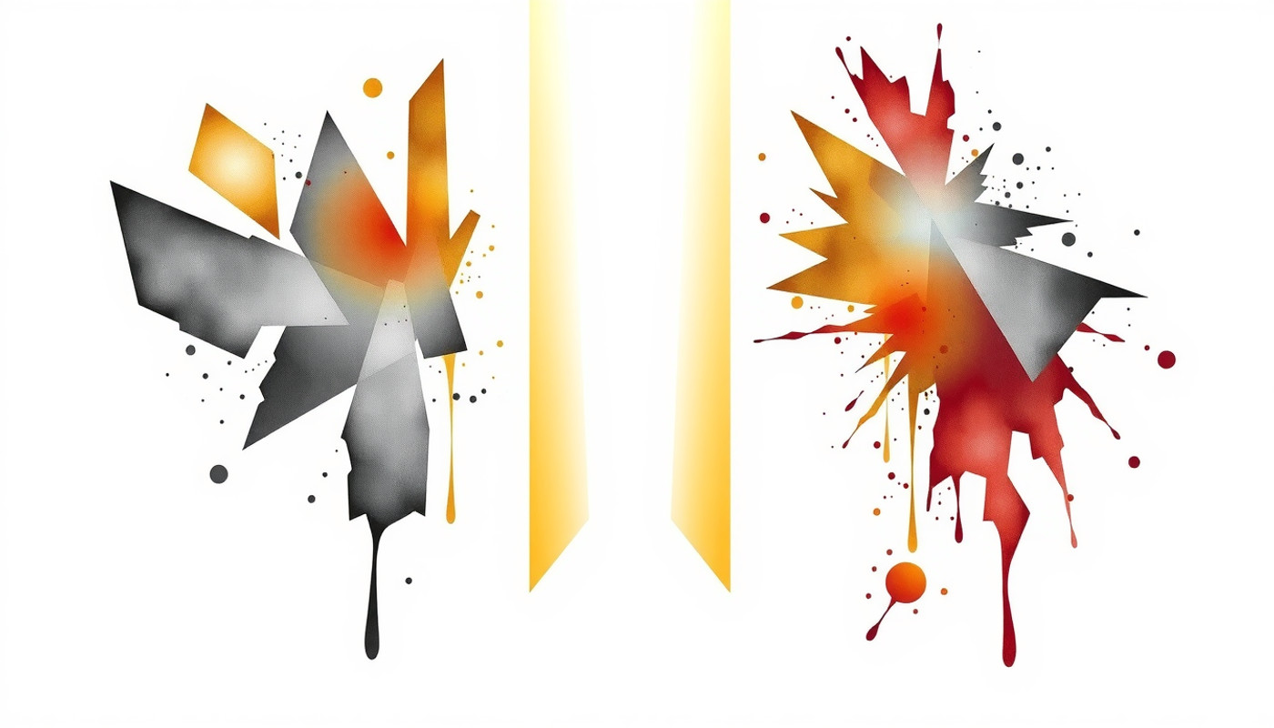 Luminous golden corridor between dark textured walls, inviting warmth.
