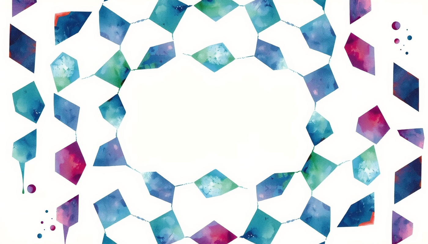Luminous hexagonal lattice of glowing nodes in dark space.