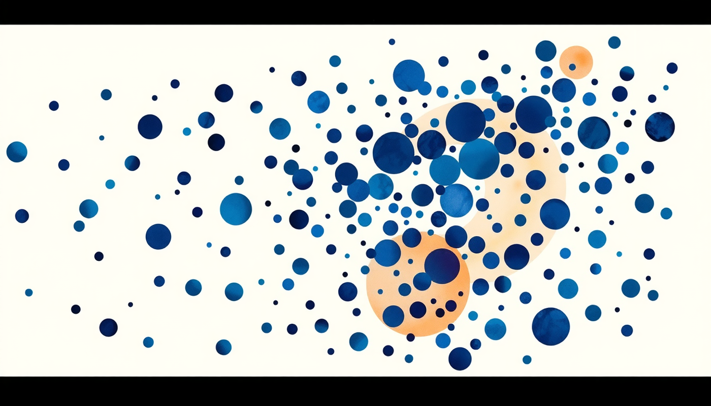 Vast abstract grid of glowing indigo and violet circular nodes.