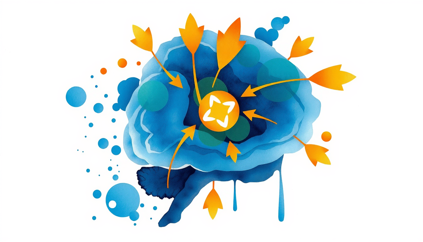 Cross-section of brain highlighting thalamic reticular nucleus and sensory filtering.