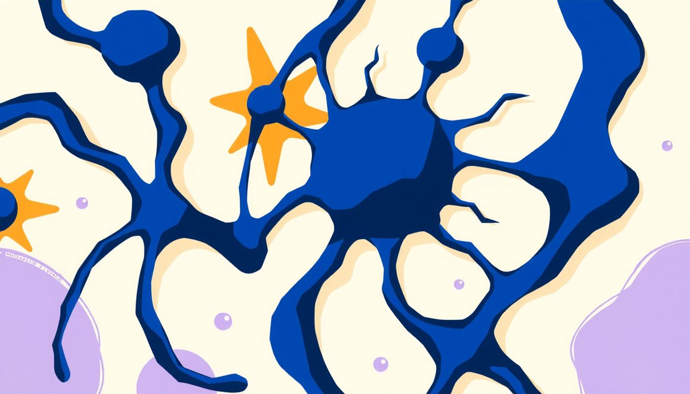 Artistic depiction of neural connections balancing remembering and forgetting.