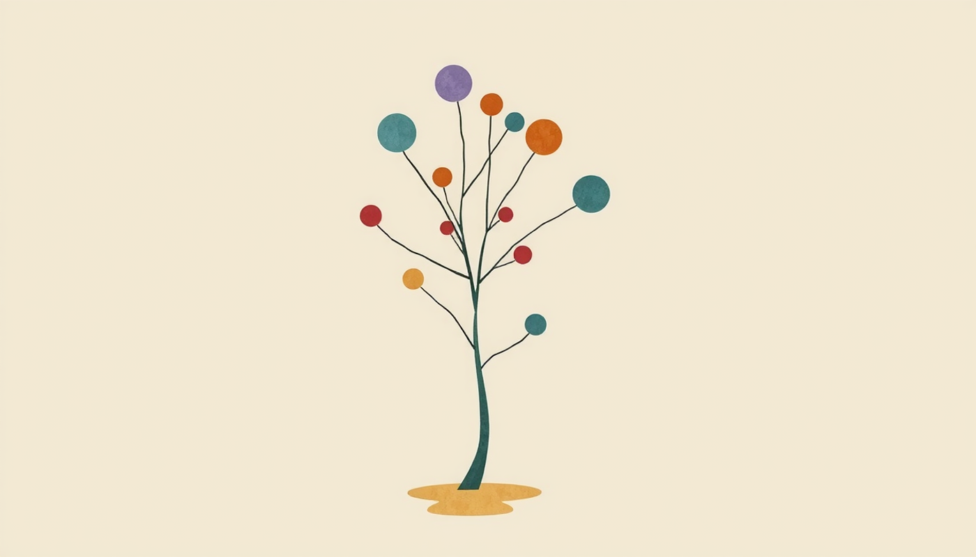 Emerging job titles from a digital tree with salary bubbles.