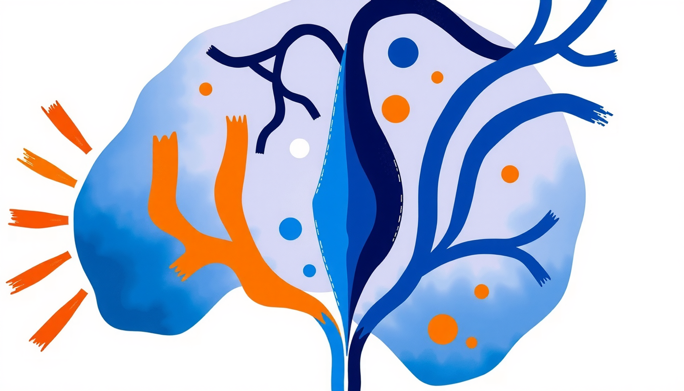 Split visual depicting amygdala's emotional memory and dopamine pathways in learning.