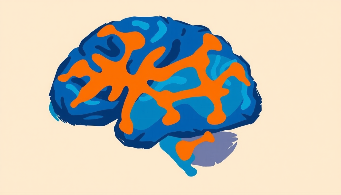 Artistic representation of active forgetting and neural connections shifting.