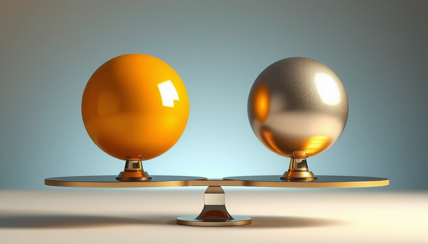 Balance scale showing deep encoding outweighing state matching concept.
