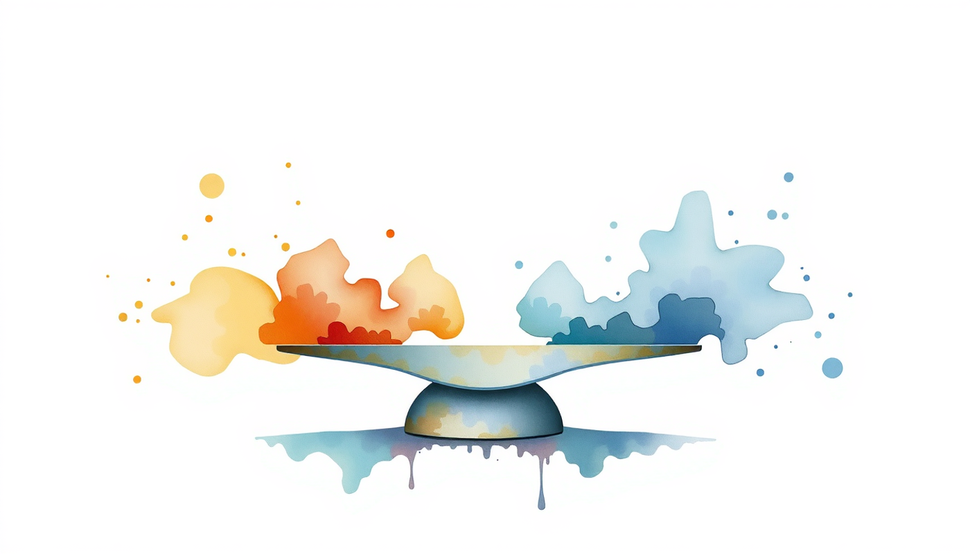 Scientific balance scale highlighting factors influencing the testing effect.