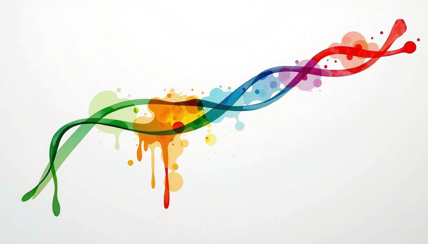 Three colorful light streams intertwining, symbolizing unity and progress.