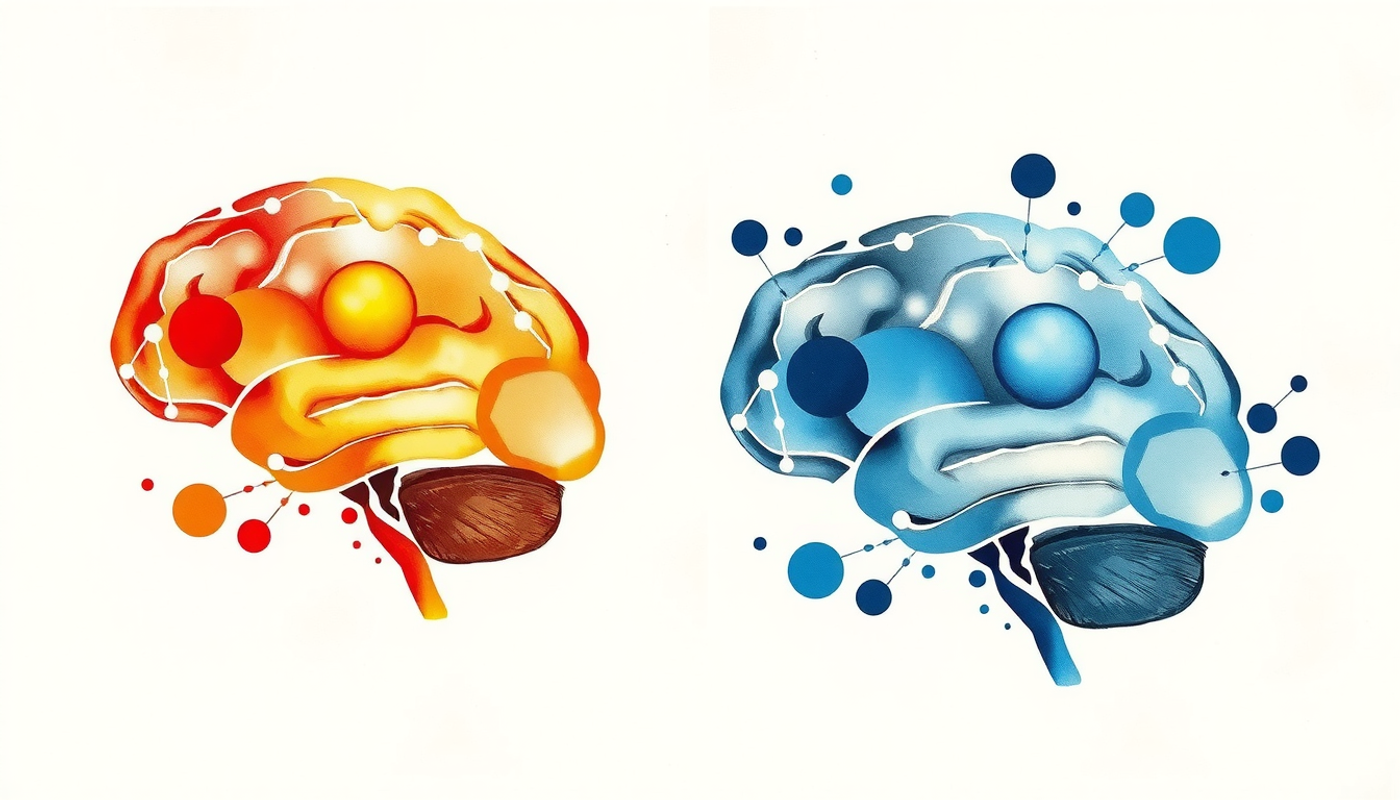 Split brain cross-sections showing schema-based transfer versus isolation.