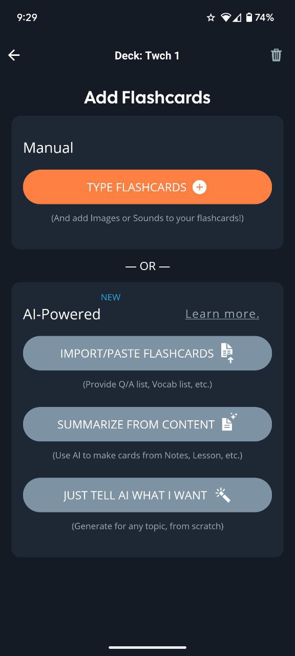 Brainscape Mobile App View