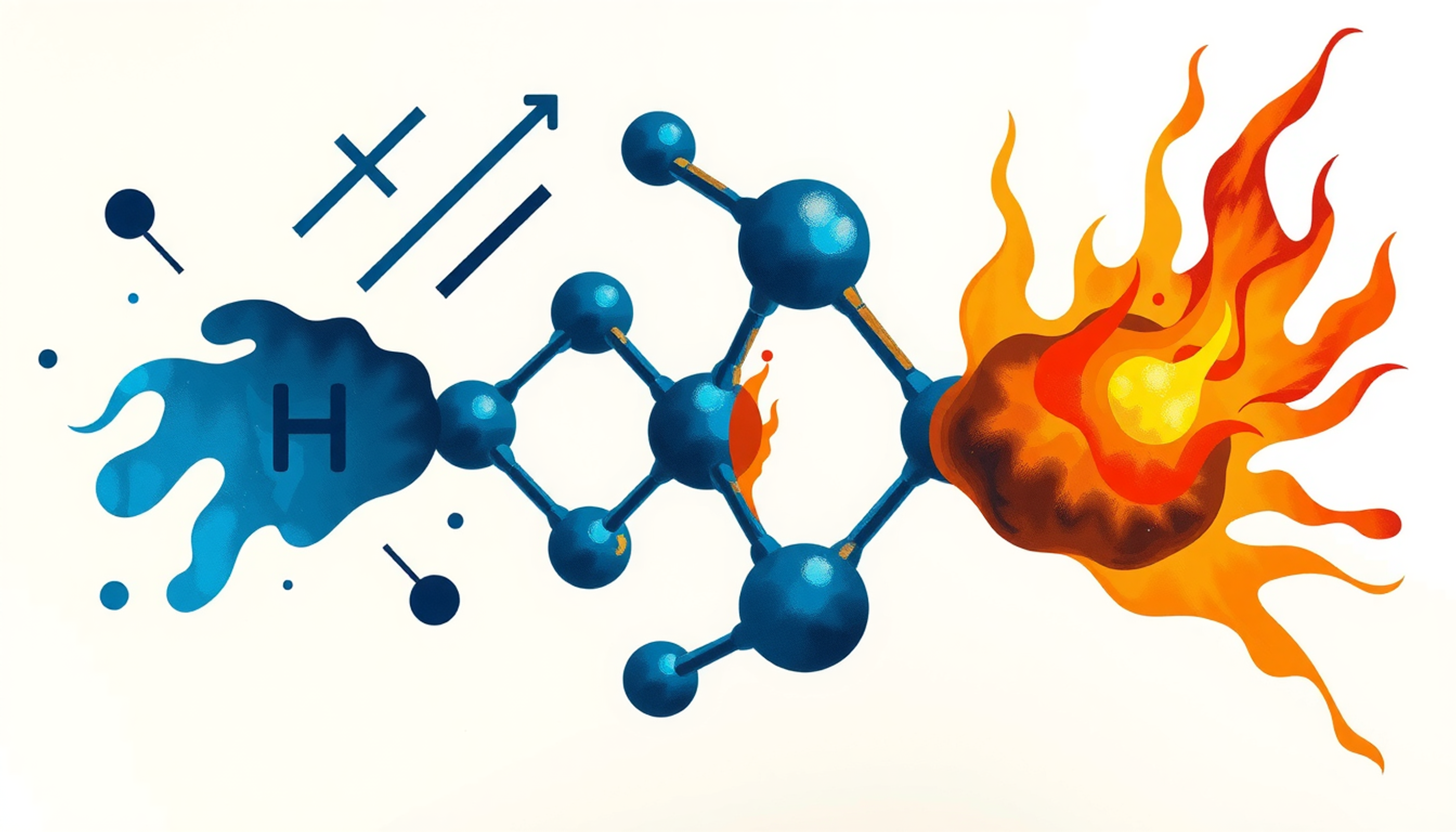 Cortisol molecule erasing math on one side, deepening trauma on the other.