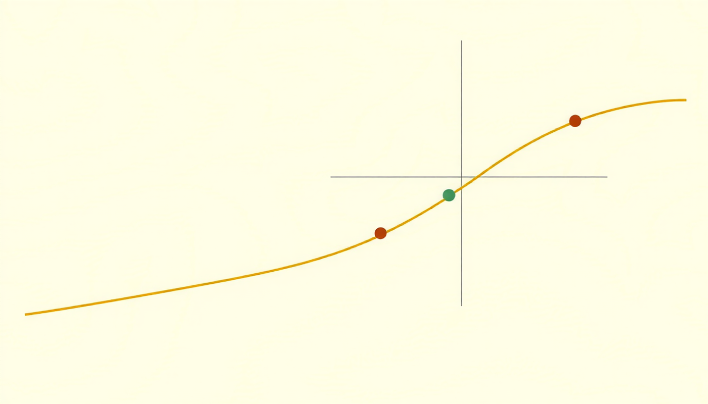 Ebbinghaus forgetting curve with review points, minimal educational diagram.