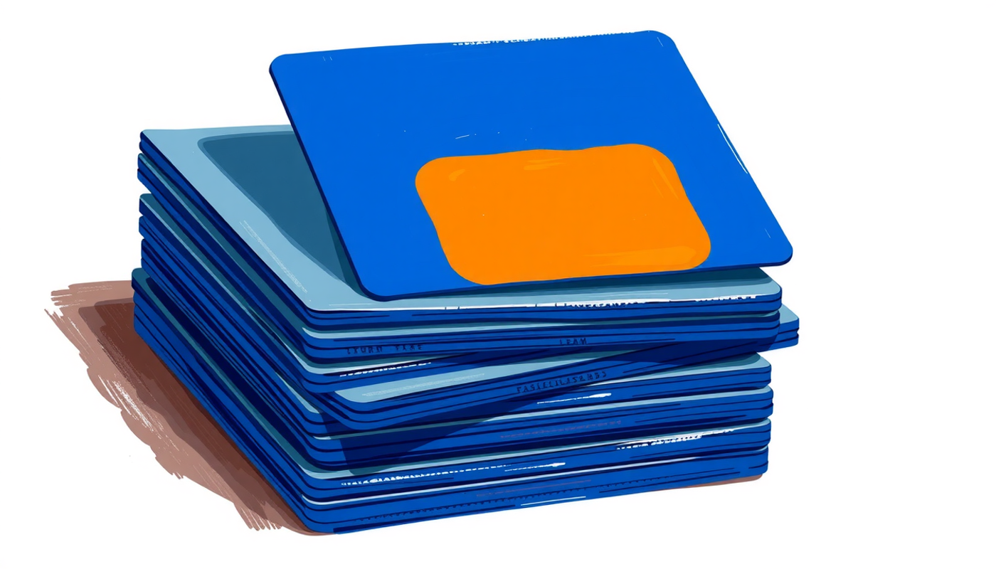 Students struggling with digital flashcards for effective studying.