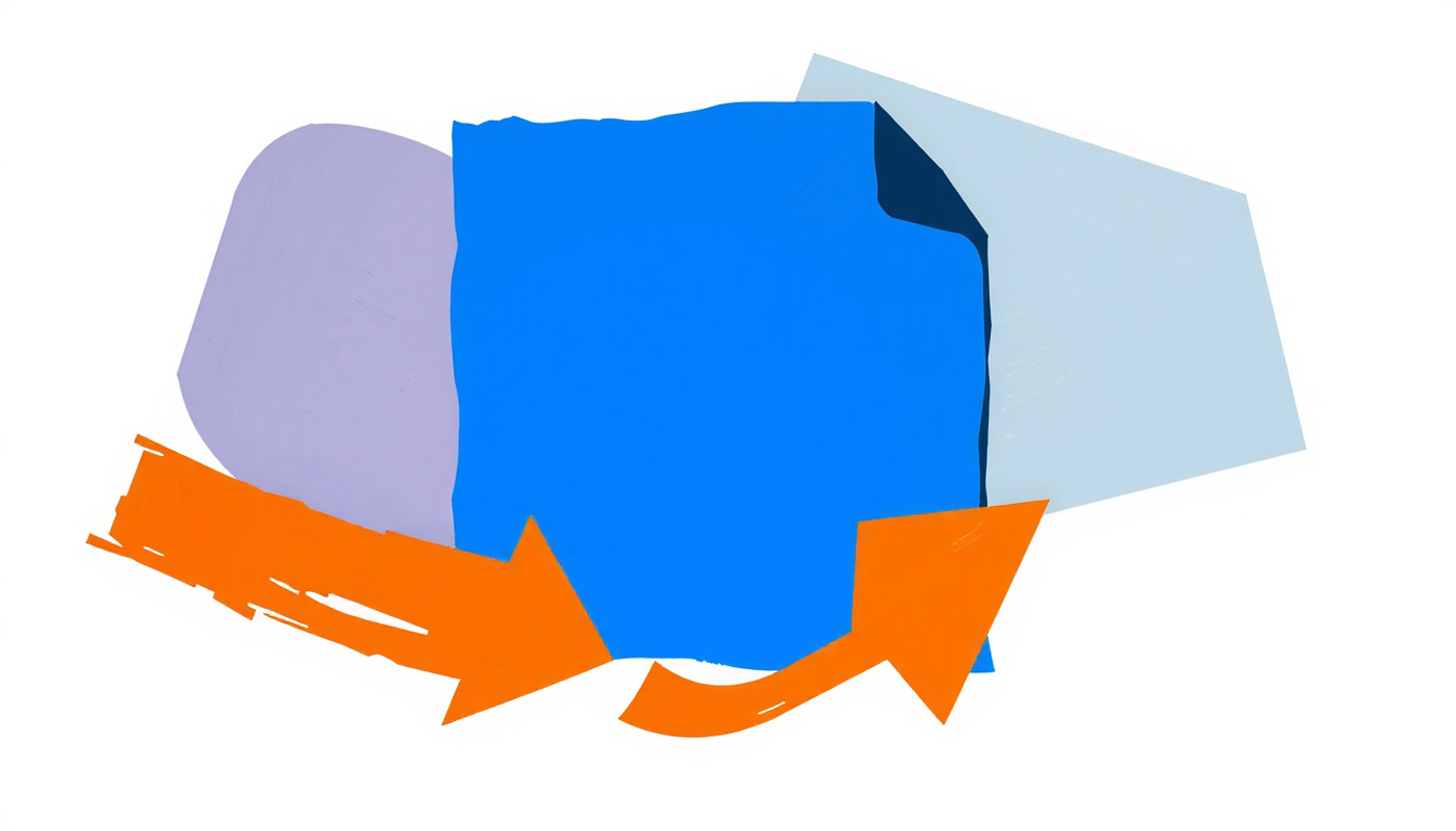 Document with email icon depicting request and rejection arrows, broken trust.
