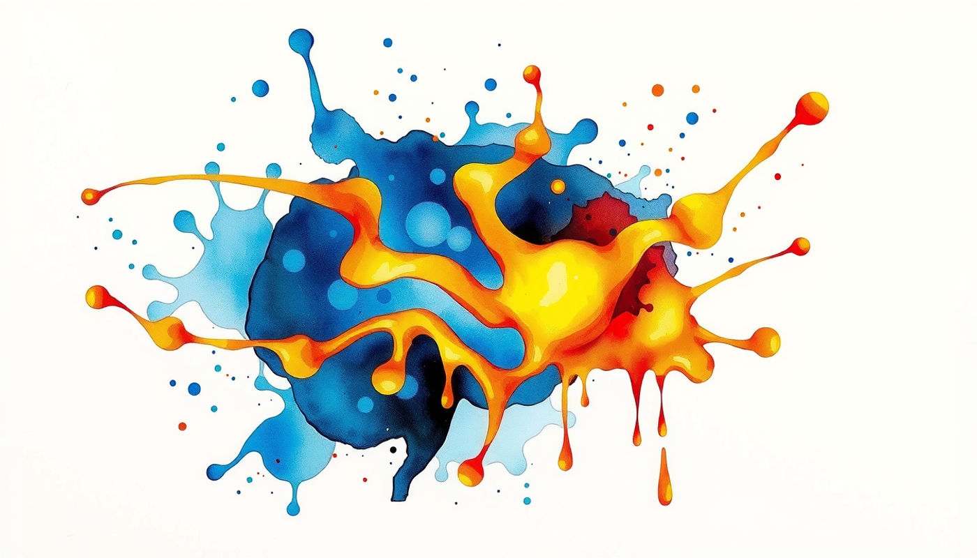 Glowing golden streams represent dopamine pathways in the brain.