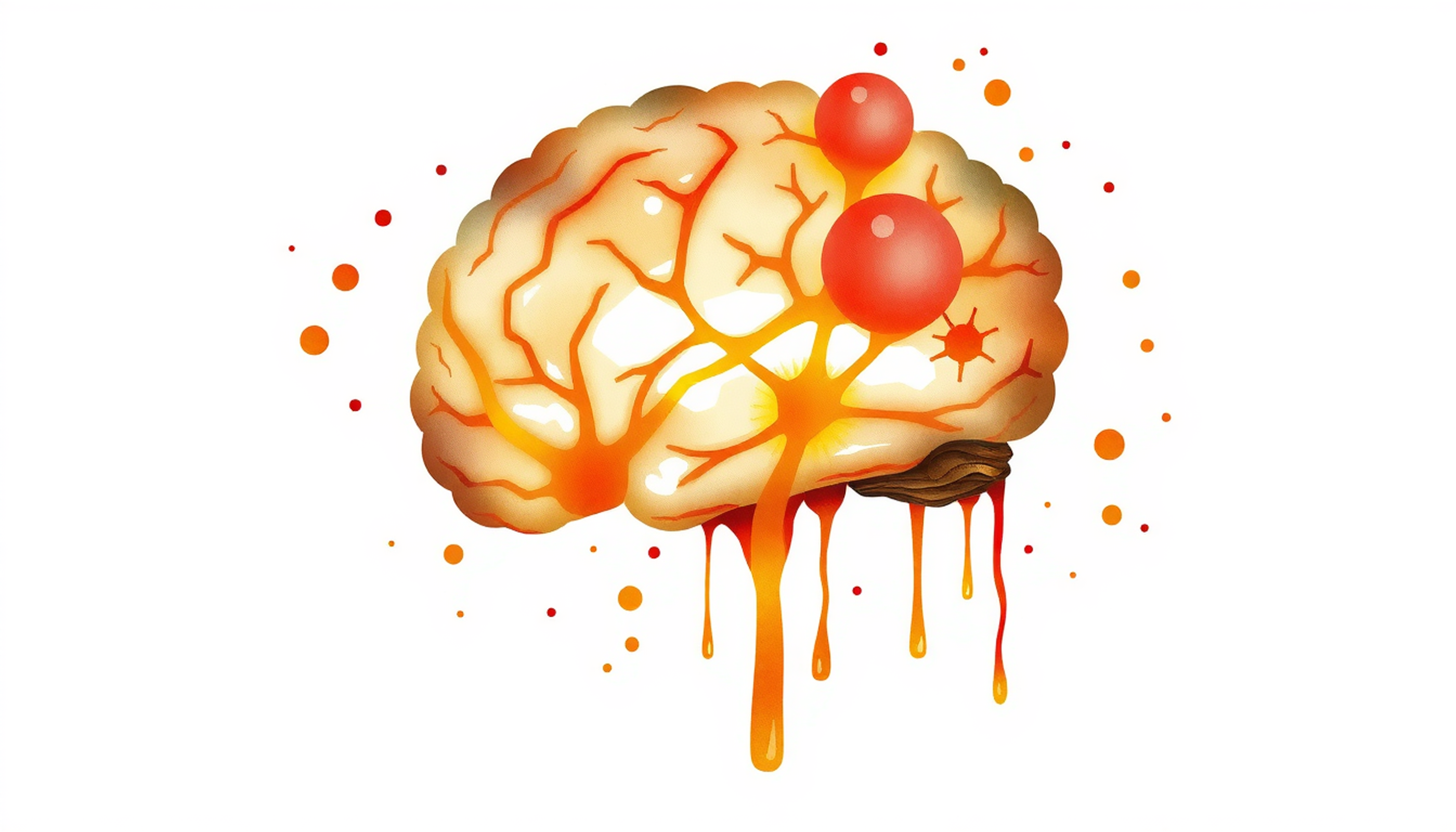 Cross-section of brain highlighting dopamine pathways and prediction error signals.