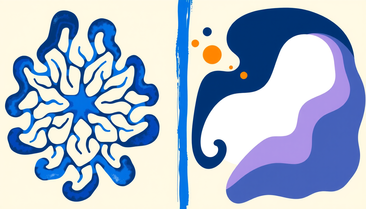 Side-by-side comparison of NREM and REM sleep stages.