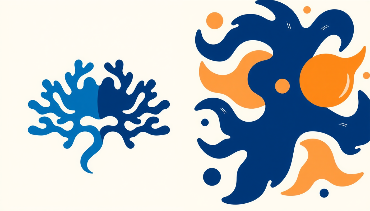 Side-by-side comparison of NREM and REM sleep stages.