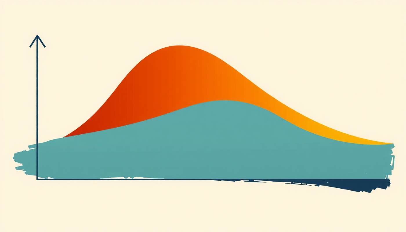Ebbinghaus forgetting curve with red and green lines on white background.