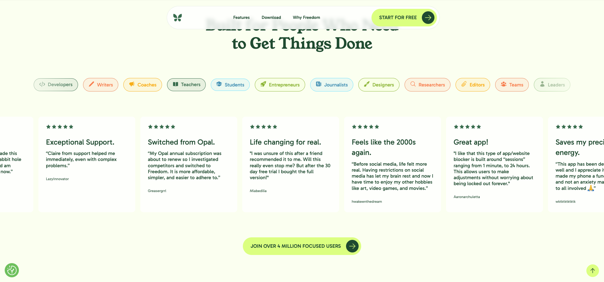 freedom overview