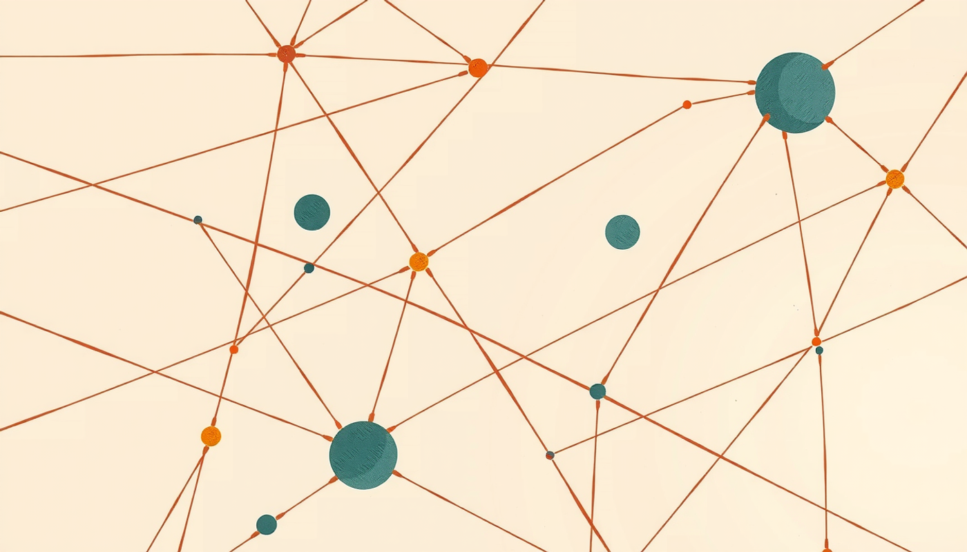 Glowing neural network with bright nodes and luminous pathways.