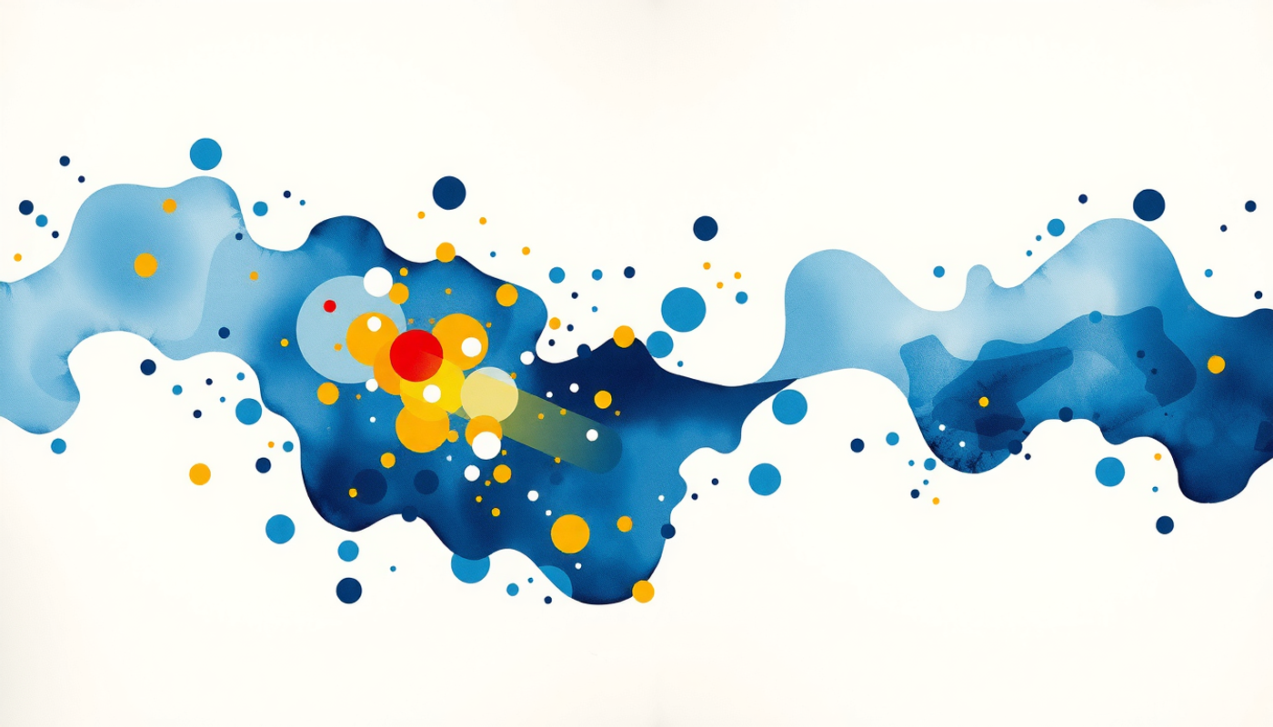 Glowing memory trace fragmenting and reassembling against a dark indigo background.