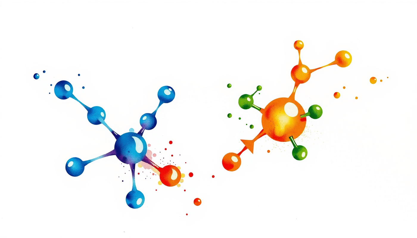 Three glowing molecular structures in brain tissue: acetylcholine, norepinephrine, dopamine.