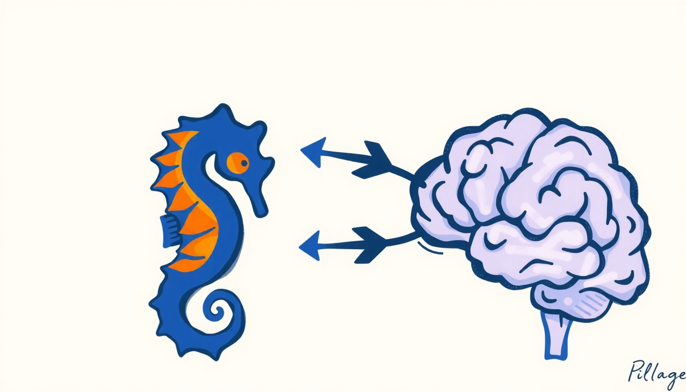 Information flowing from a glowing hippocampus to a large cortex during sleep.