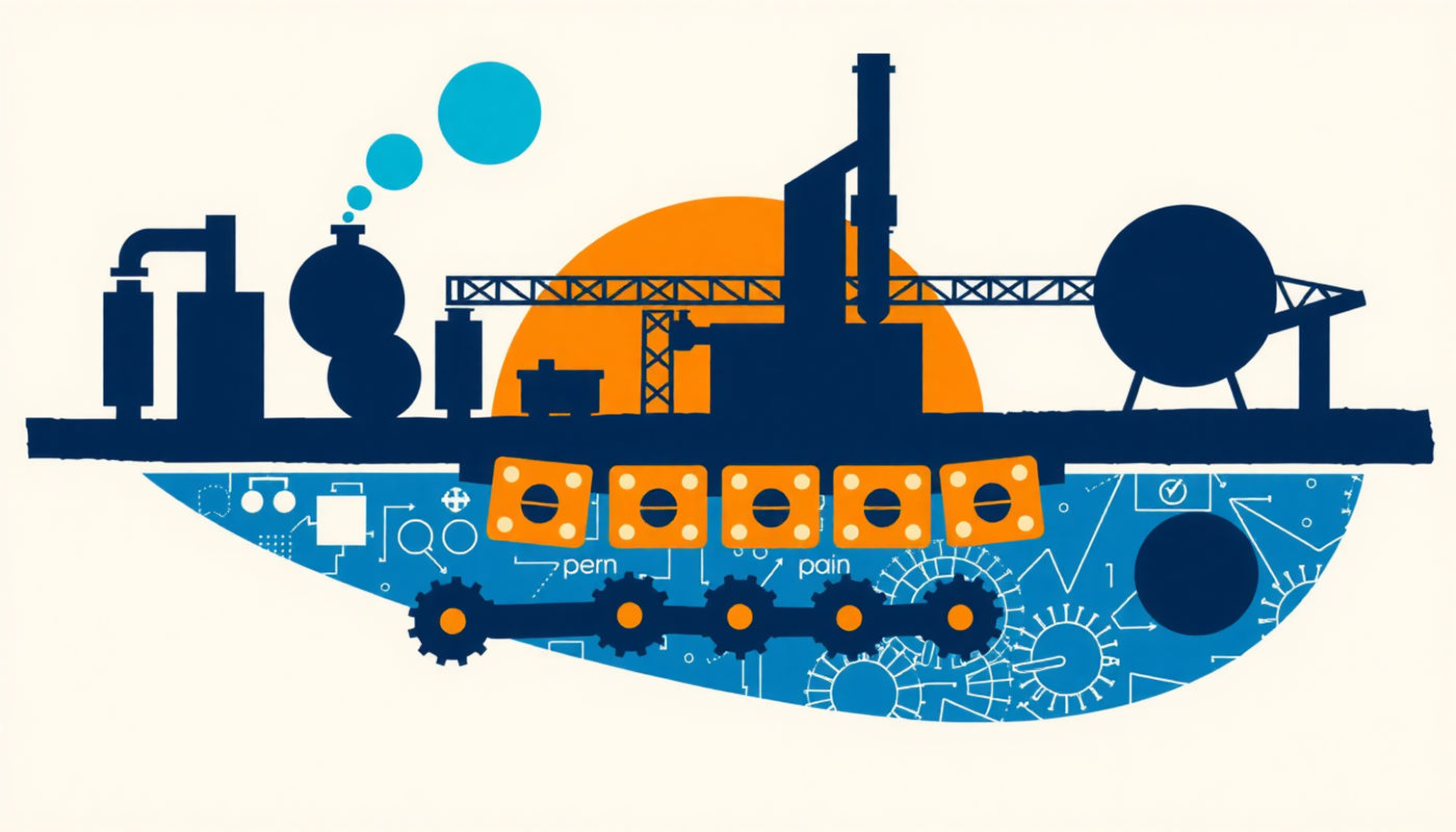 Hippocampus depicted as a factory processing memories during sleep.