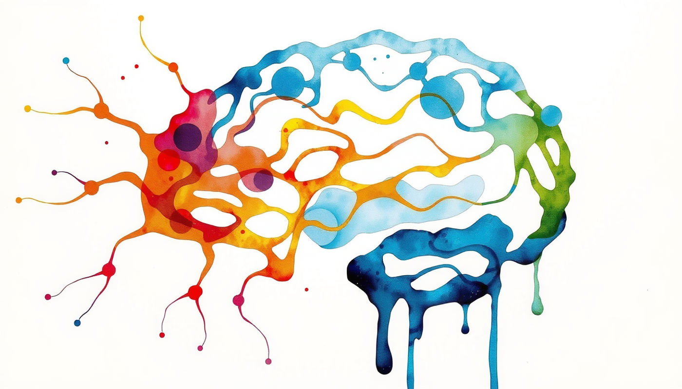 Cross-section of hippocampus showing synchronized neural activity waves.