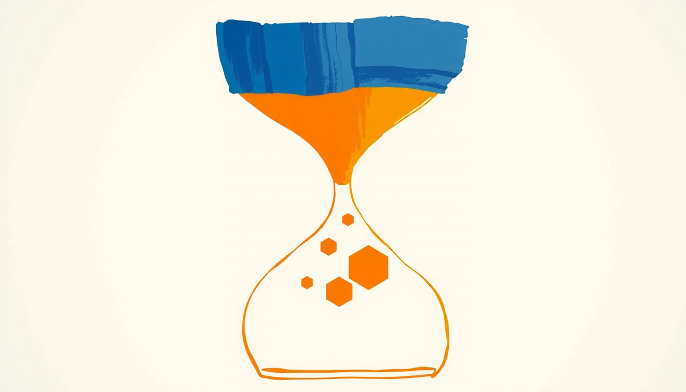 Hourglass shape showcasing large corporations and vibrant AI startups.