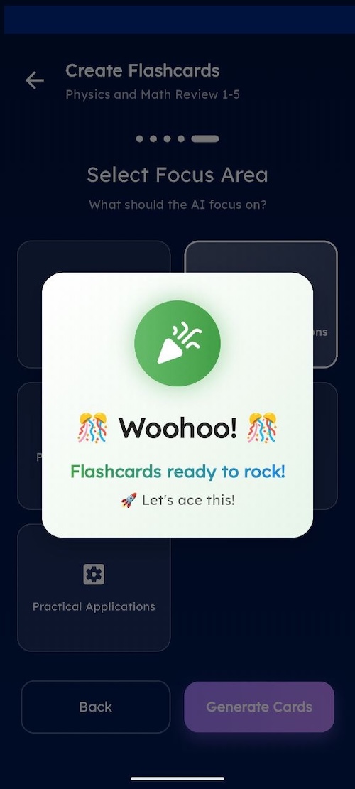 Generate Flashcard done from Audio