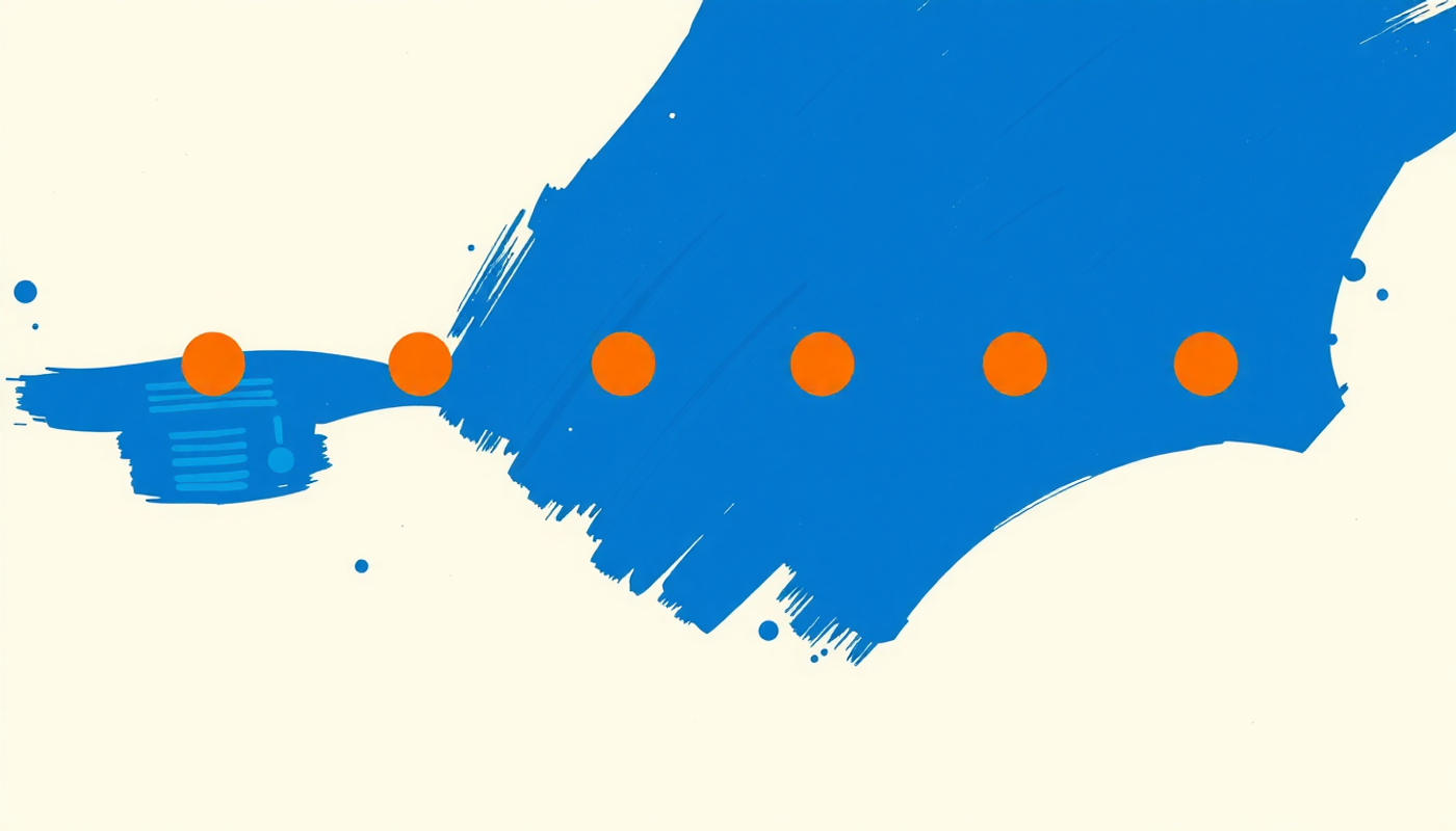 Curved line depicting memory decay with review markers and sound waves.