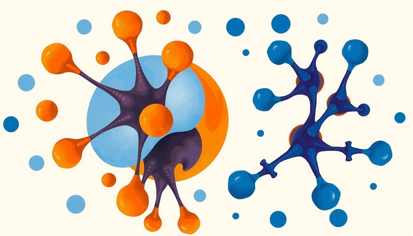 Short-term vs. long-term memory at a synapse with chemical changes and new connections.