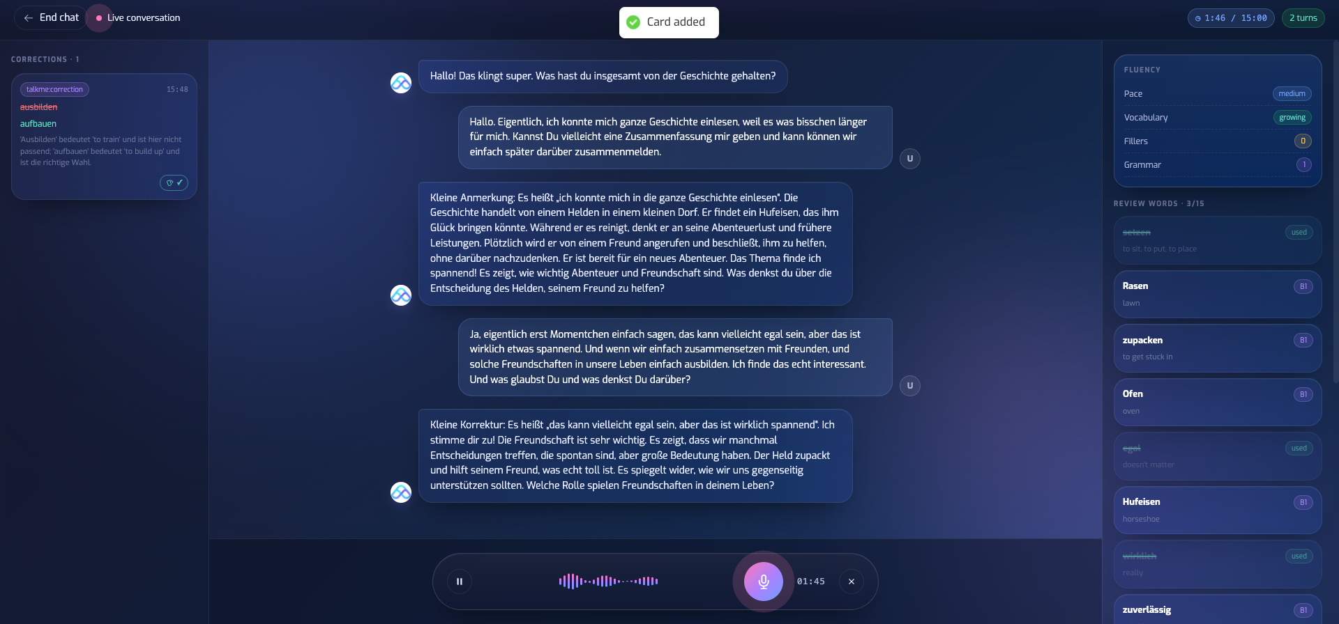 Talk me Feature in Mindomax