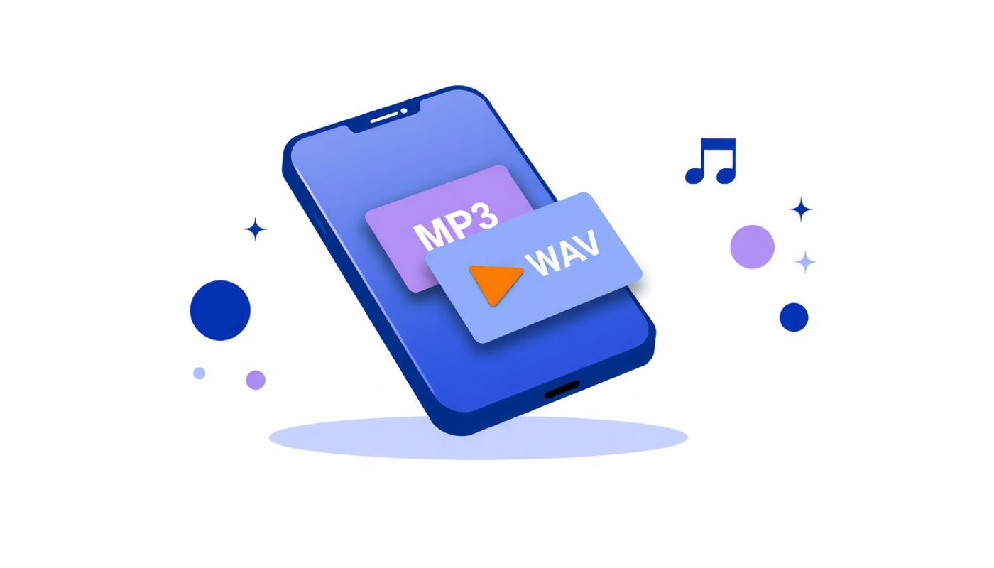 MP3 and WAV supported in Mindomax for flashcards Generator from Audio File