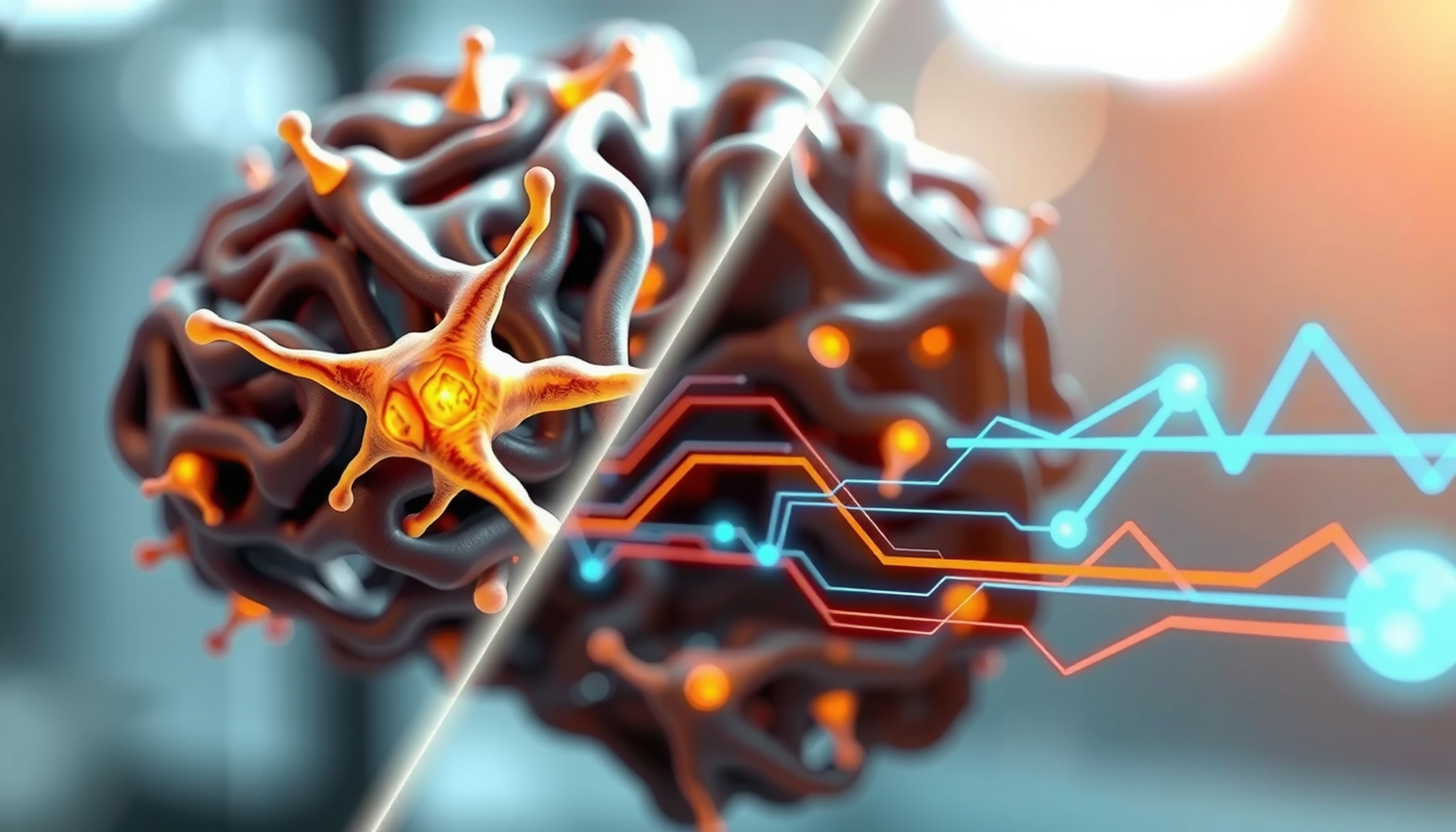 Biological and artificial neural networks displaying similar activation patterns.