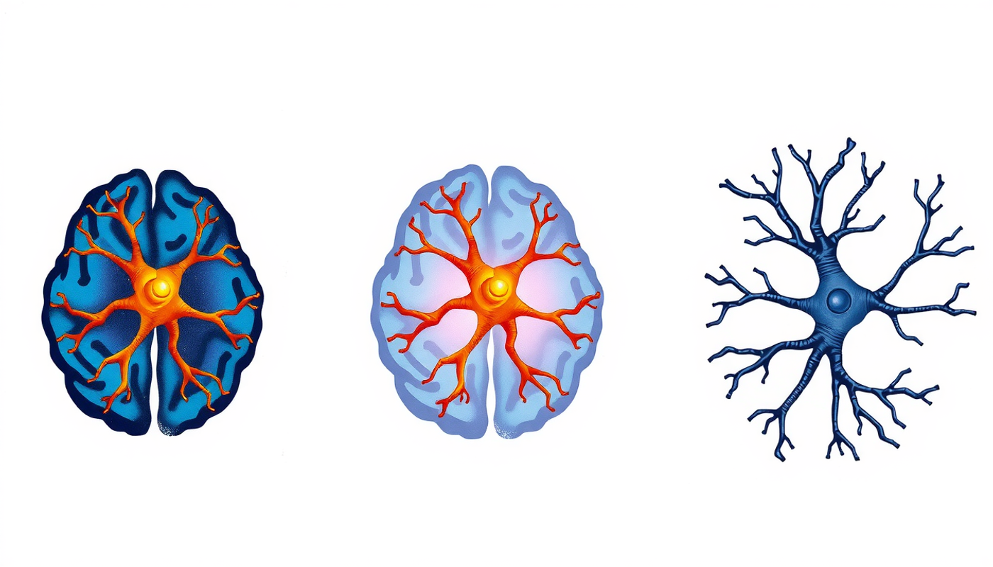 Dendritic branches in hippocampus and amygdala under stress and recovery.