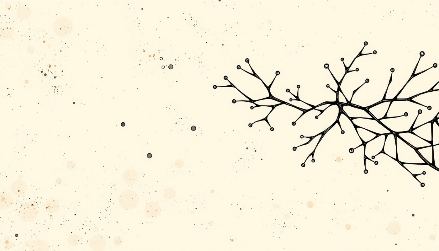 Hippocampal neurons renewing, old memories fading in warm colors.