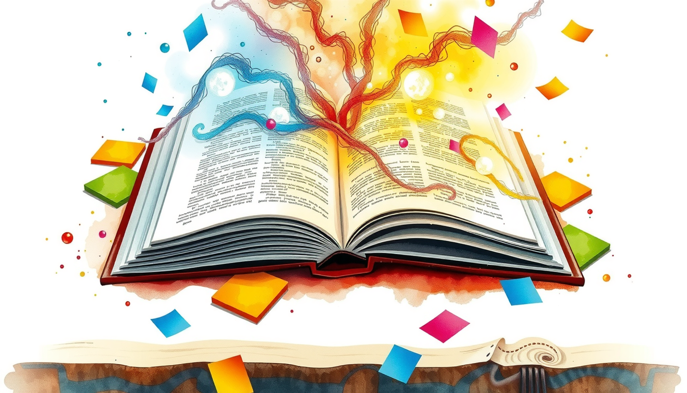 Open pharmacology textbook on a desk with glowing neural pathways.
