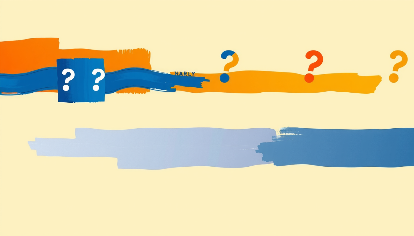 Parallel timelines with fragmented and smooth study blocks in soft colors.