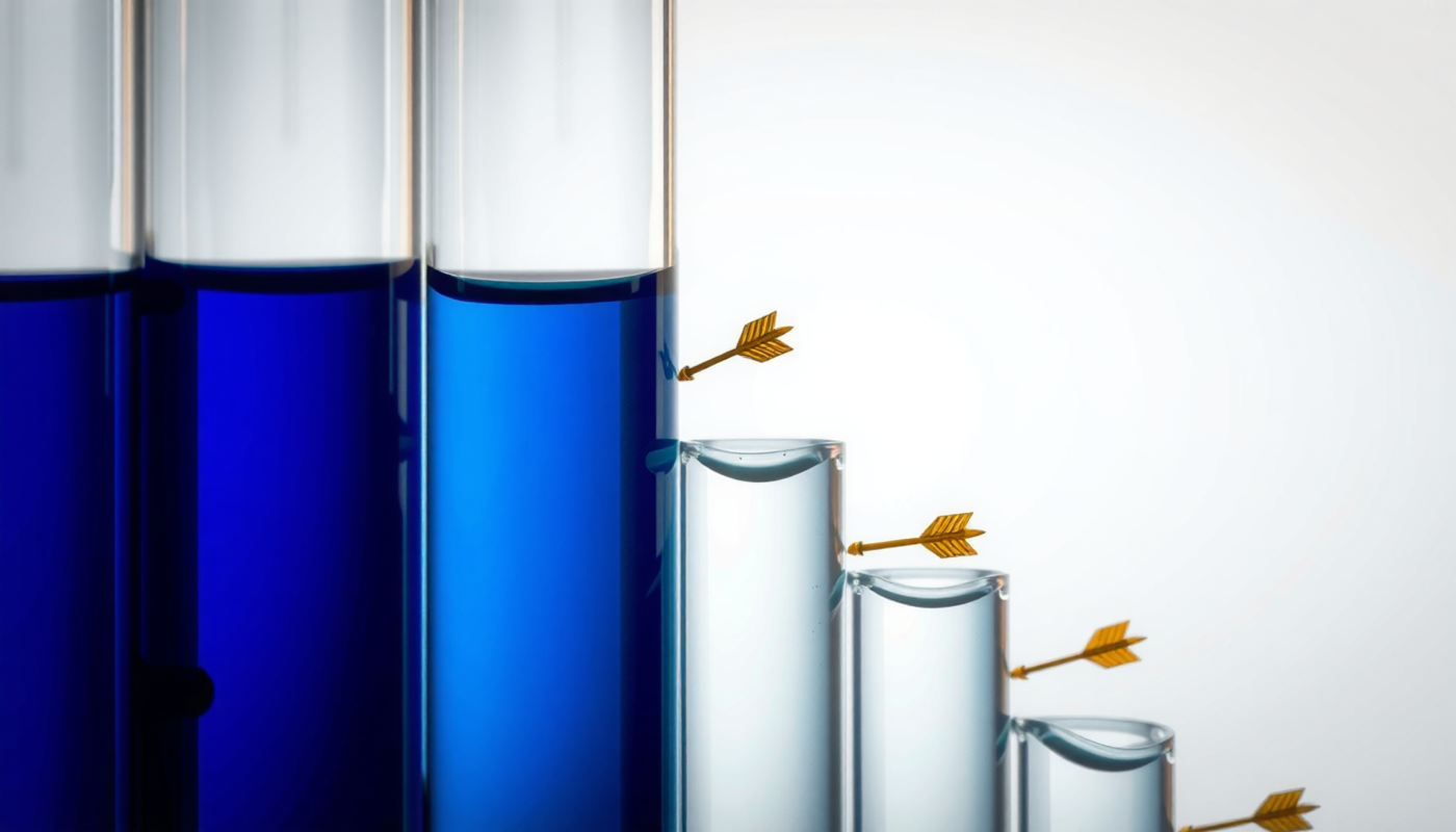 Progressively flatter curves with upward arrows indicating improved retention.