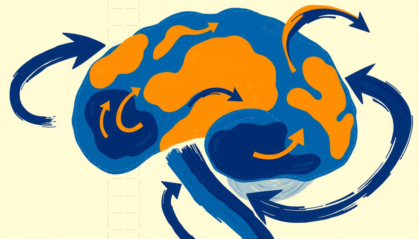 Diagramme anatomique des voies visuelles et auditives dans le cerveau.