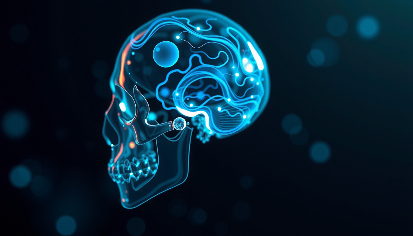 Sleeping brain with glowing neural pathways illustrating memory replay.