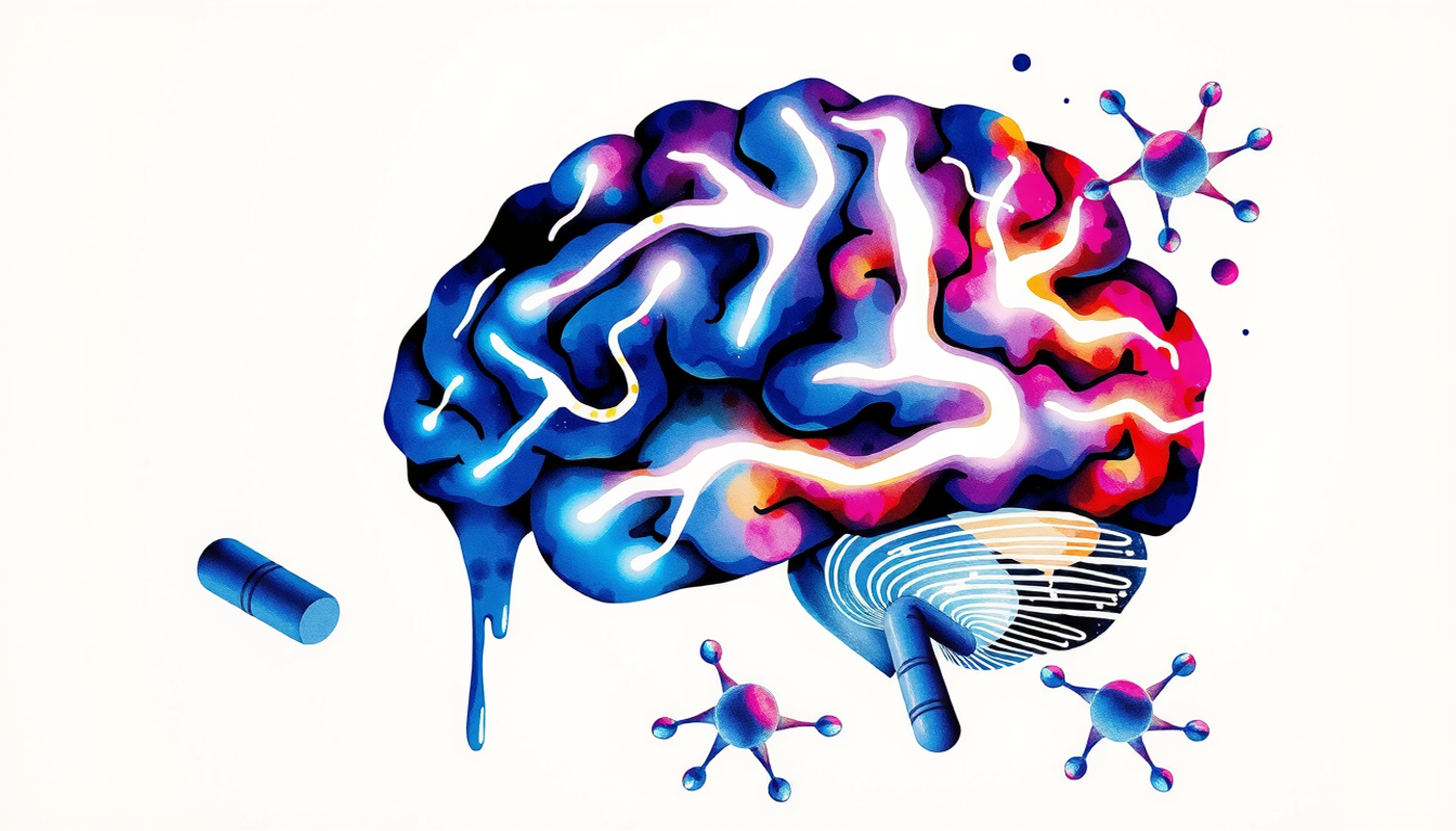 Sleeping brain with glowing neural pathways and memory replay in the hippocampus.