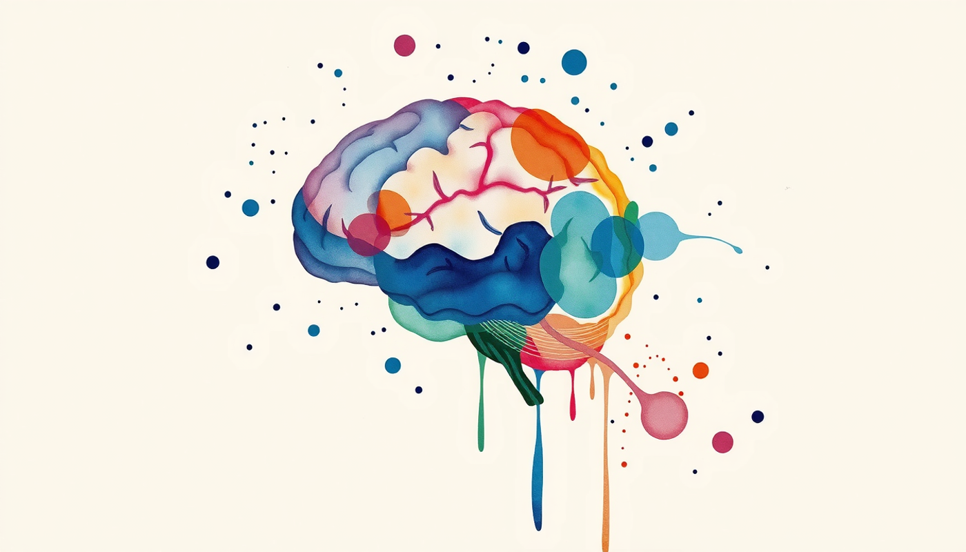 Glowing orb representing a sleeping brain with blue light streams.