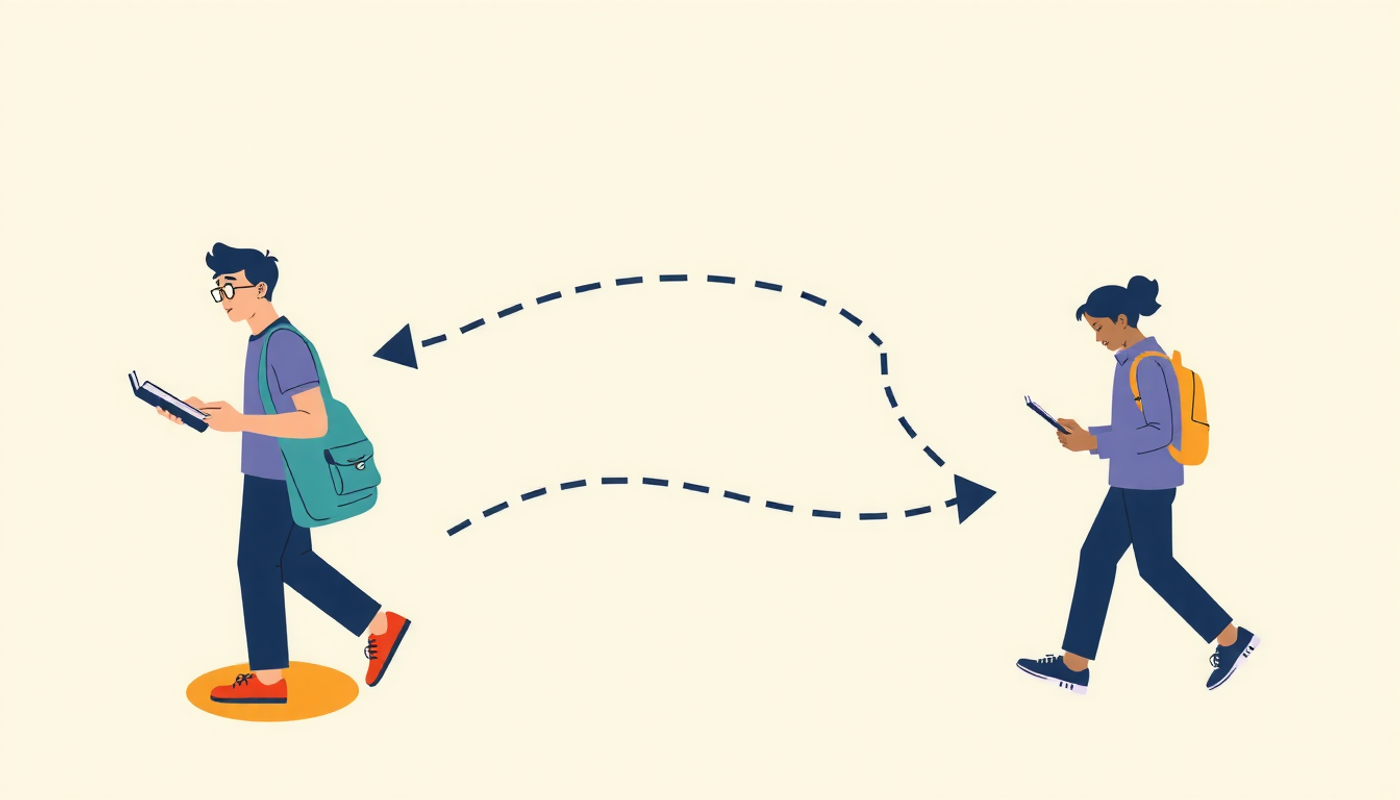 Two study paths: confident student vs. prepared but unsure student.