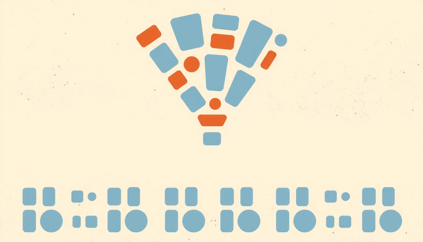 Stylized funnel transforming documents and audio into organized flashcards.