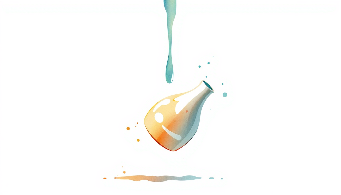 Pale liquid cascading from a floating jug, frozen in mid-air.